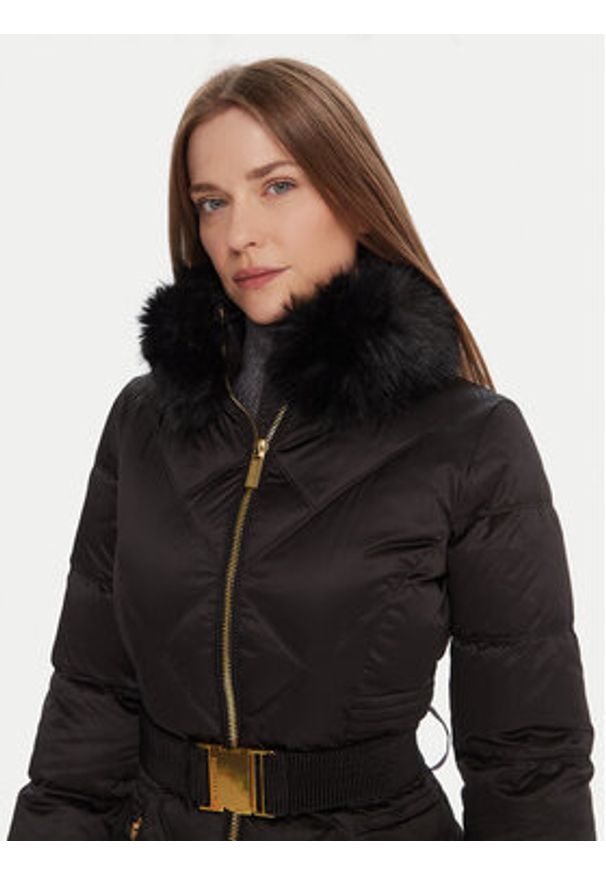 Marciano Guess Płaszcz zimowy 5BGL38 7374A Czarny Regular Fit. Kolor: czarny. Materiał: syntetyk. Sezon: zima