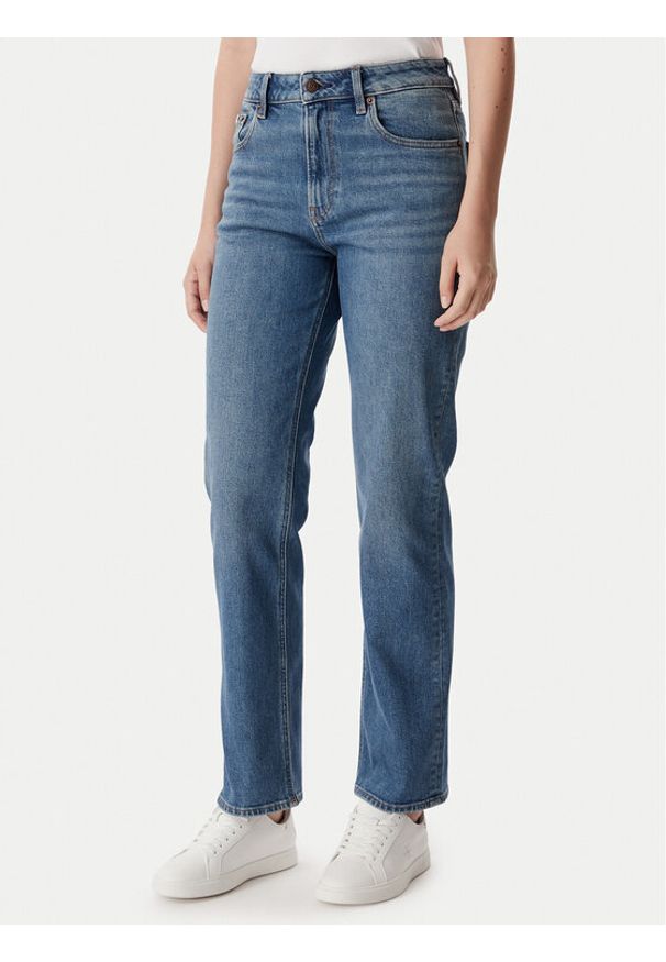 Calvin Klein Jeans Jeansy LV047F711G Granatowy Straight Fit. Kolor: niebieski