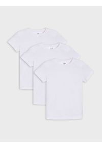 Sinsay - Koszulki basic 3 pack - biały. Kolor: biały