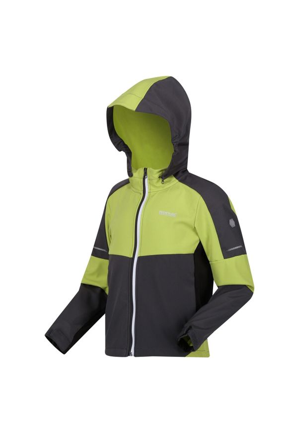 Regatta - Kurtka trekkingowa dziecięca Acidity VI rozpinana. Kolor: szary, niebieski, wielokolorowy, zielony. Materiał: poliester, elastan. Styl: sportowy