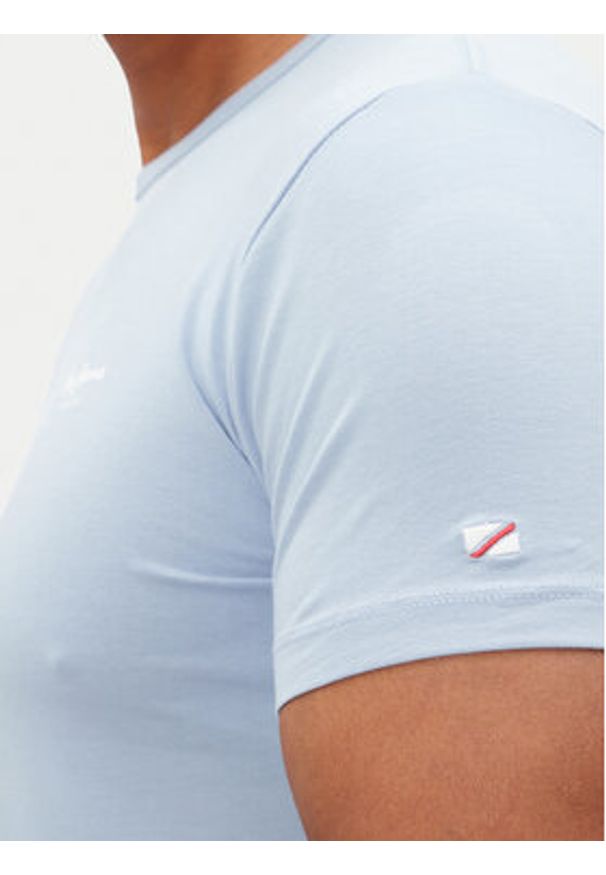 Pepe Jeans T-Shirt Original Basic PM508212 Błękitny Slim Fit. Kolor: niebieski. Materiał: bawełna