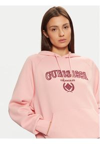 Guess Bluza V5RQ02 KCLD1 Różowy Regular Fit. Kolor: różowy. Materiał: bawełna #5