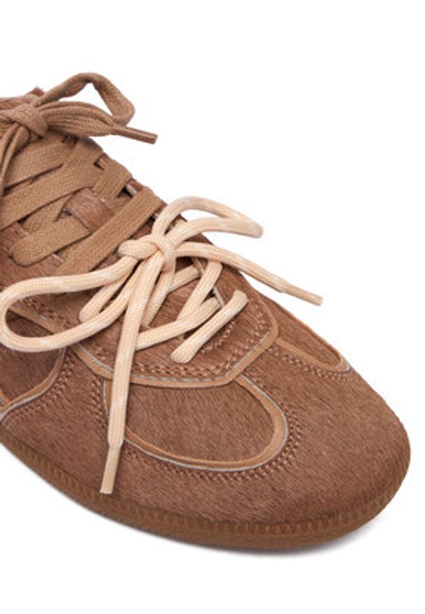 Nokwol Sneakersy August Beżowy. Kolor: beżowy. Materiał: zamsz, skóra