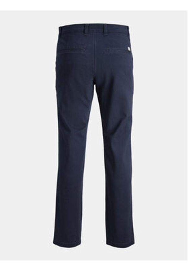 Jack & Jones - Jack&Jones Chinosy Dave 12212930 Granatowy Regular Fit. Kolor: niebieski. Materiał: bawełna