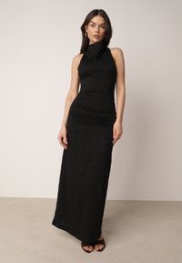 Born2be - Czarna Sukienka Wieczorowa Bez Rękawów z Dekoltem Woda z Domieszką Wiskozy Neamela. Typ kołnierza: dekolt woda. Kolor: czarny. Materiał: wiskoza. Długość rękawa: bez rękawów. Typ sukienki: proste. Styl: wizytowy #7