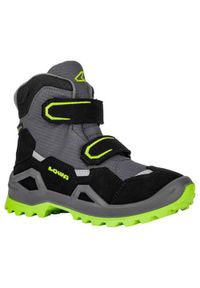 Buty trekkingowe dla dzieci Lowa Milo Evo Mid Gtx. Zapięcie: rzepy. Kolor: szary, wielokolorowy. Materiał: tkanina, syntetyk, materiał. Szerokość cholewki: normalna #1
