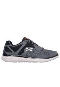 skechers - Buty męskie Skechers Verse Flash Point 58350CCOR - szare. Zapięcie: sznurówki. Kolor: szary. Materiał: syntetyk, materiał, dresówka, guma, jeans. Szerokość cholewki: normalna. Model: Skechers Sport #1