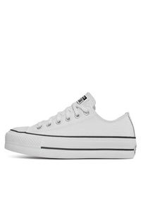 Converse Trampki Chuck Taylor All Star Lift Clean Ox 561680C Biały. Kolor: biały. Materiał: skóra