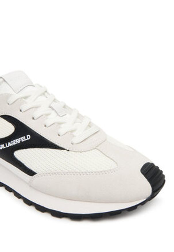 Karl Lagerfeld - KARL LAGERFELD Sneakersy KL51124E Biały. Kolor: biały. Materiał: zamsz, skóra