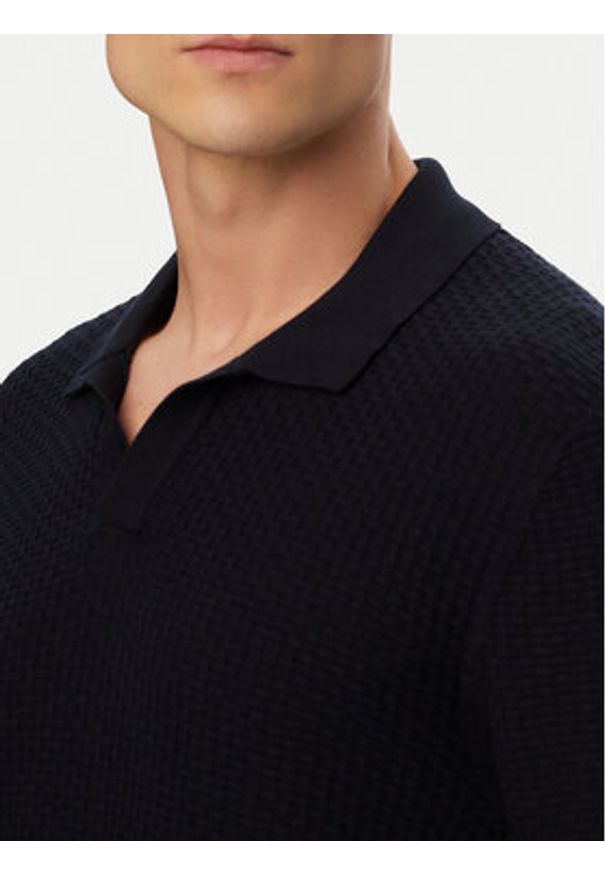 BOSS Polo H-Natalo 50561613 Granatowy Regular Fit. Typ kołnierza: polo. Kolor: niebieski. Materiał: bawełna