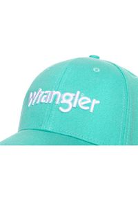 Wrangler - CZAPKA Z DASZKIEM MĘSKA WRANGLER COLOUR CAP SPECTRA GREEN W0M38U5WB. Wzór: napisy. Styl: klasyczny #5