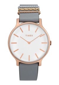 Timex zegarek TW2T45400 Transcend damski kolor różowy. Kolor: różowy. Materiał: skóra, materiał