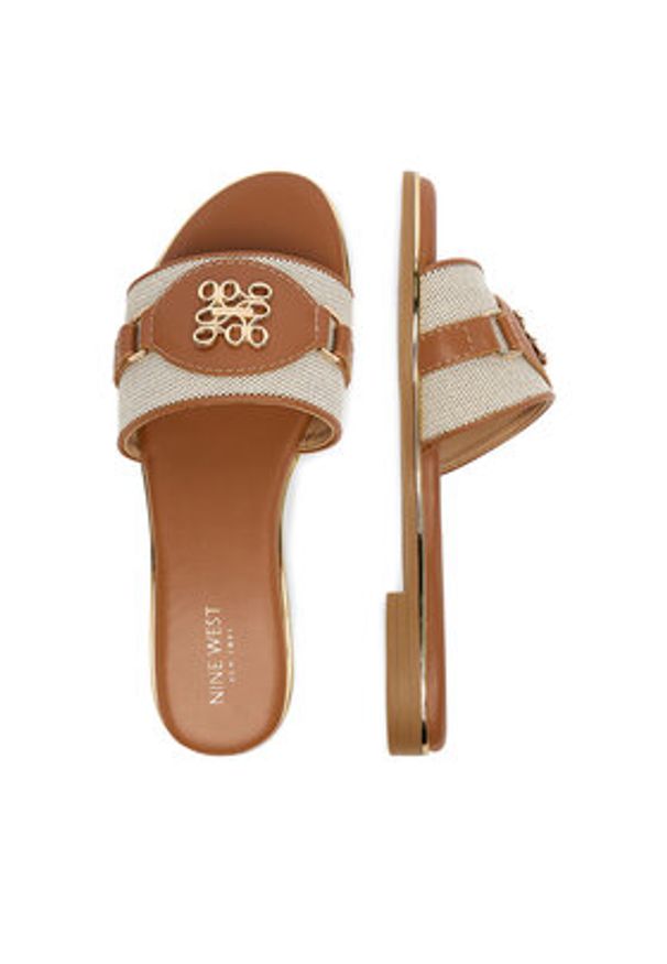 Nine West Klapki CEO-6165-32 Brązowy. Kolor: brązowy. Materiał: materiał