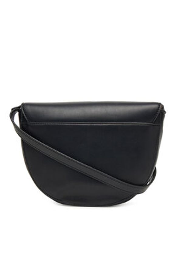 Calvin Klein Torebka Bold Ck Saddle Crossbody LV04F3221G Czarny. Kolor: czarny. Materiał: skórzane