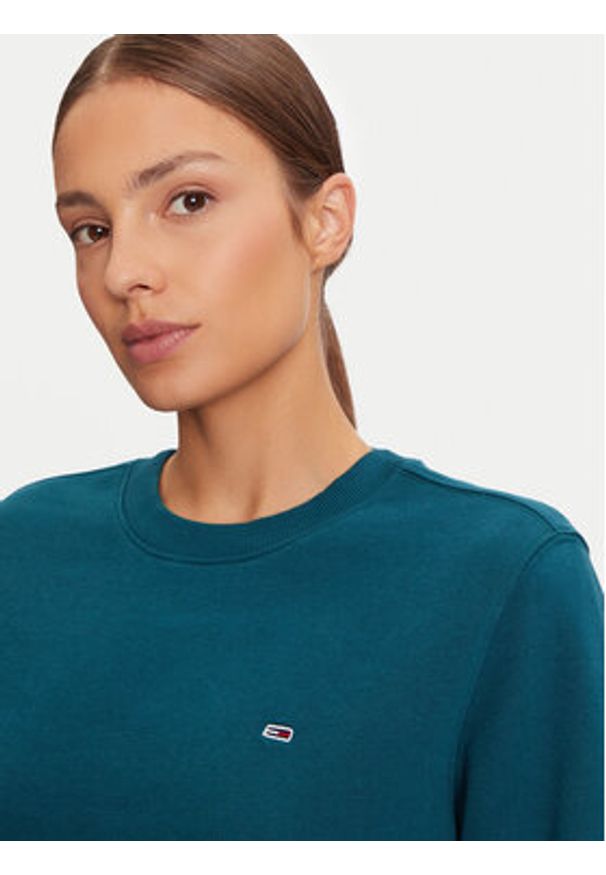 Tommy Jeans Bluza DW0DW19959 Zielony Regular Fit. Kolor: zielony. Materiał: bawełna