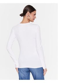 Guess Bluzka Adelina W3RI49 J1314 Biały Slim Fit. Kolor: biały. Materiał: bawełna