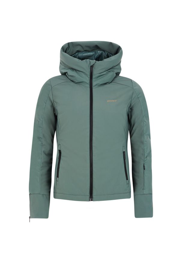Damska kurtka puchowa Protest Mercury. Kolor: zielony. Materiał: puch. Sezon: zima. Sport: snowboard, narciarstwo
