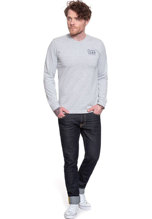 Lee - LEE CHEST LOGO TEE MĘSKA KOSZULKA Z DŁUGIM RĘKAWEM LONGSLEEVE LOGO SHARP GREY MELE L64SFE03 112115913. Długość rękawa: długi rękaw. Długość: długie