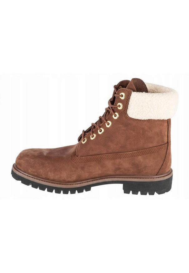 Timberland - Męskie Wodoodporne Buty Skórzane Premium. Kolor: brązowy. Materiał: skóra. Sport: turystyka piesza