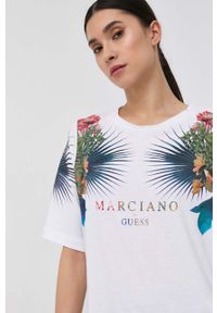 Marciano Guess t-shirt damski kolor biały. Kolor: biały. Długość rękawa: krótki rękaw. Długość: krótkie #4