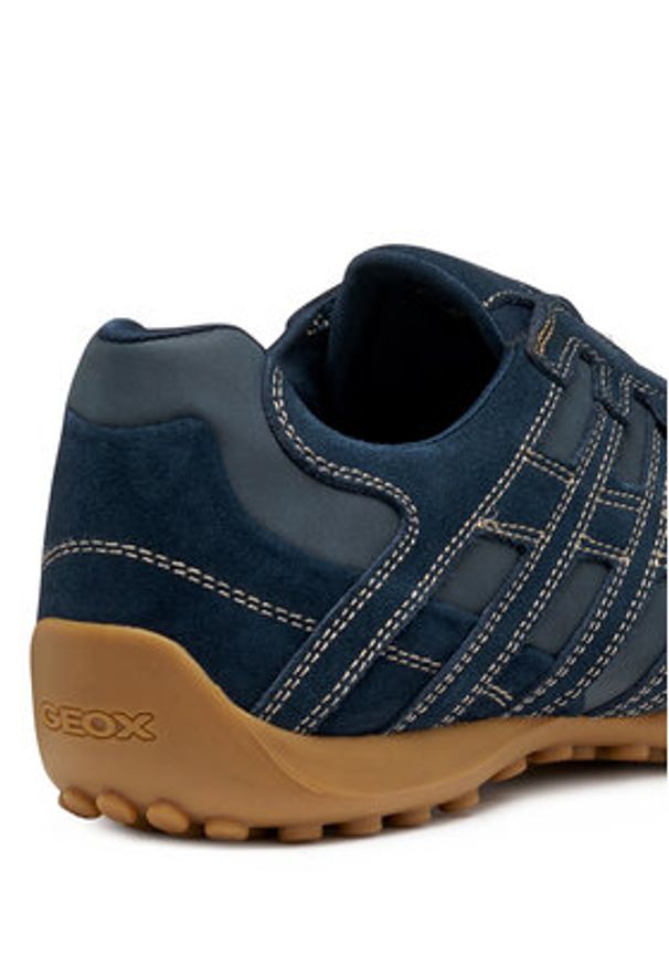 Geox Sneakersy U Snake Original U56MNB 022EK C4002 Granatowy. Kolor: niebieski. Materiał: skóra, zamsz