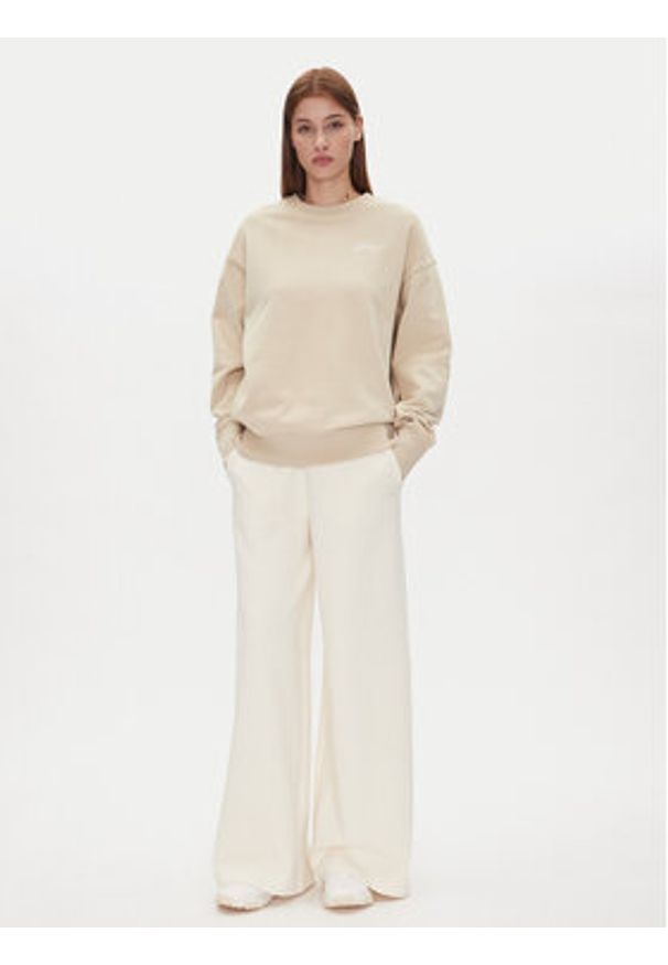 BOSS Bluza 50540266 Beżowy Regular Fit. Kolor: beżowy. Materiał: bawełna