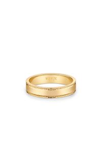 W.KRUK - Obrączka ślubna złota DAVOS męska. Materiał: złote. Kolor: złoty. Wzór: gładki