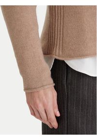 TOMMY HILFIGER - Tommy Hilfiger Sweter WW0WW43505 Beżowy Regular Fit. Kolor: beżowy. Materiał: wełna #7