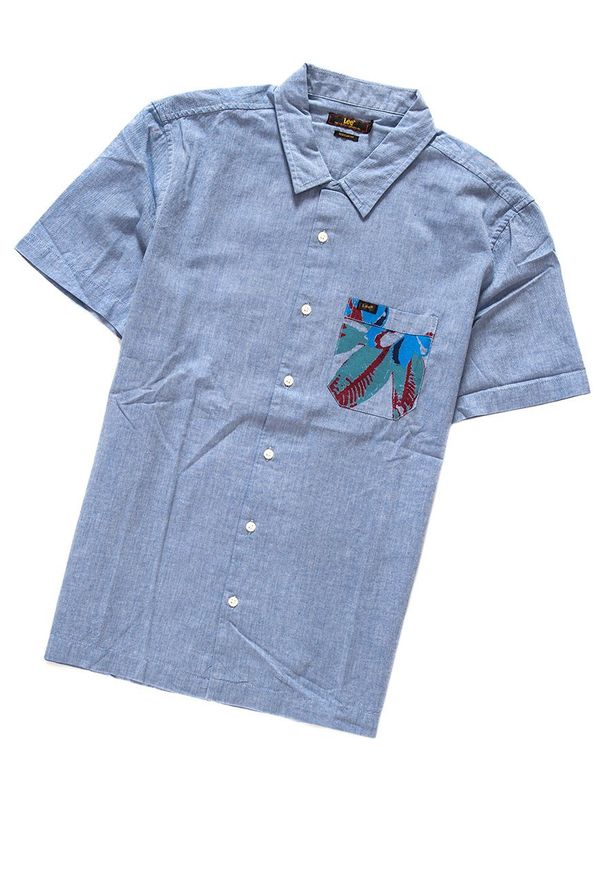 Lee - KOSZULA MĘSKA LEE SEASONAL SS SHIRT BLUEPRINT L66DMULH 112116346