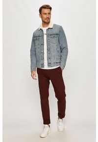 Tommy Hilfiger Tailored - Spodnie. Kolor: brązowy. Materiał: tkanina, bawełna, elastan. Wzór: gładki #2