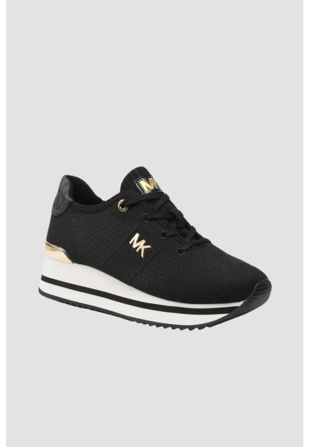 Michael Kors - MICHAEL KORS Czarne sneakersy damskie Monique Knit Trainer, Rozmiar 39. Okazja: na co dzień. Kolor: biały. Materiał: dzianina. Szerokość cholewki: normalna
