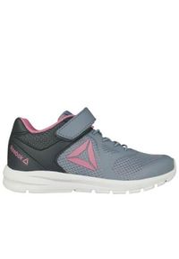 Buty do chodzenia dla dzieci Reebok Rush Runner. Zapięcie: rzepy. Kolor: szary. Materiał: syntetyk, tkanina, materiał. Szerokość cholewki: normalna. Sport: turystyka piesza