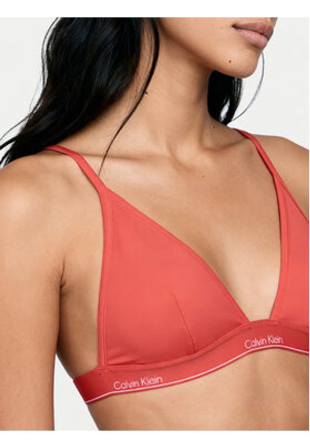 Calvin Klein Swimwear Góra od bikini LV00Q61208 Różowy. Kolor: różowy. Materiał: syntetyk