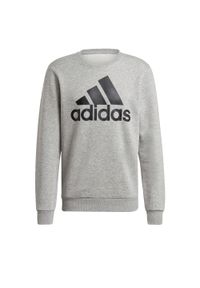 Adidas - Bluza adidas Essentials Big Logo, Mężczyźni. Kolor: wielokolorowy, czarny, szary. Materiał: bawełna, materiał