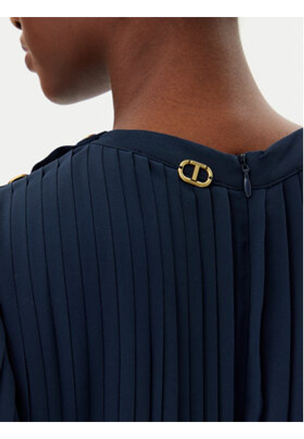 TwinSet - TWINSET Kombinezon 251TP2050 Granatowy Loose Fit. Kolor: niebieski. Materiał: syntetyk