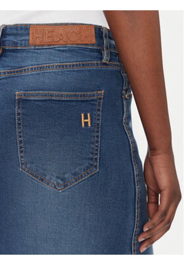 Silvian Heach Spódnica jeansowa Quofoy GPP25403LO Granatowy Regular Fit. Kolor: niebieski. Materiał: bawełna
