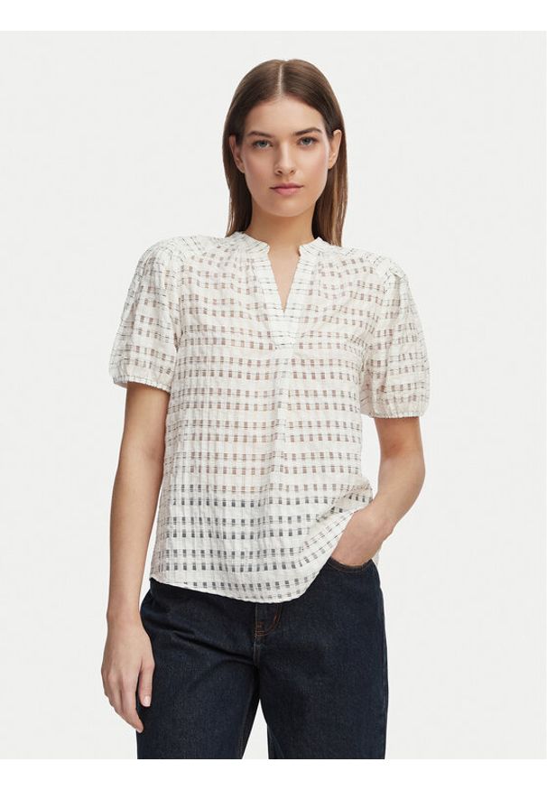 French Connection Bluzka 729F9 Biały Regular Fit. Kolor: biały. Materiał: syntetyk