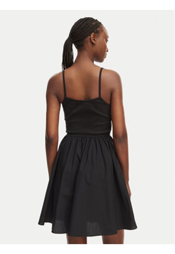 Tommy Jeans Sukienka letnia DW0DW22352 Czarny Slim Fit. Kolor: czarny. Materiał: bawełna. Sezon: lato