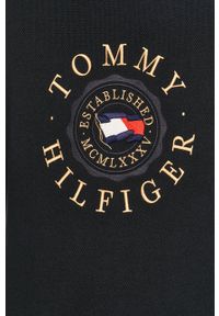 TOMMY HILFIGER - Tommy Hilfiger - Sweter. Okazja: na co dzień. Kolor: niebieski. Materiał: bawełna. Długość rękawa: długi rękaw. Długość: długie. Wzór: aplikacja. Styl: casual #4