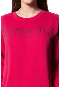 Wrangler - BLUZA WRANGLER DAMSKA CREW SWEAT BRIGHT ROSE W6079HYVC 112130450. Wzór: nadruk #5