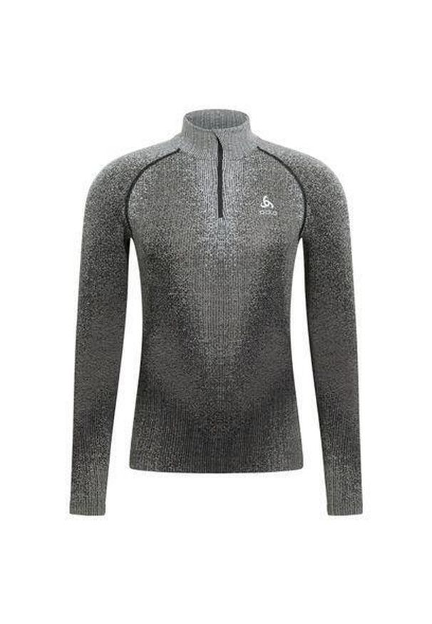 Koszulka termoaktywna z długim rękawem i półgolfem męska Odlo. Kolor: szary. Długość rękawa: długi rękaw. Długość: długie. Sport: bieganie