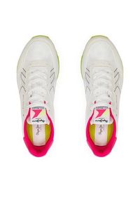 Pepe Jeans Sneakersy Brit Neon W PLS40011 Biały. Kolor: biały