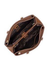 Wittchen - Torebka kuferek skórzana klasyczna. Kolor: brązowy. Wzór: haft. Dodatki: z haftem. Materiał: skórzane. Styl: klasyczny #2