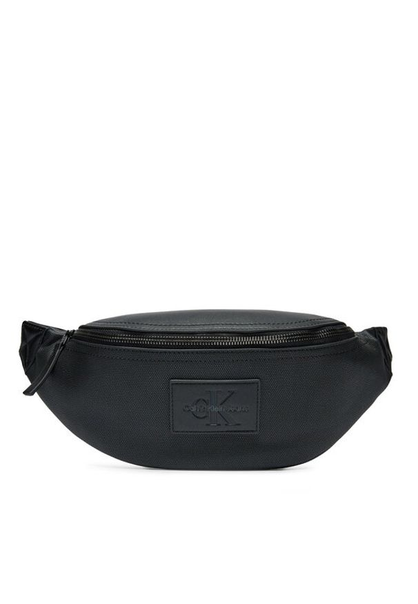 Calvin Klein Jeans Saszetka nerka Coated Waistbag38 Pu K50K512024 Czarny. Kolor: czarny. Materiał: materiał