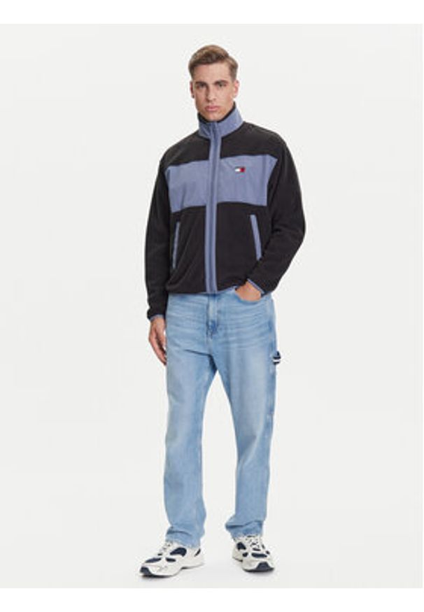 Tommy Jeans Polar DM0DM21906 Czarny Relaxed Fit. Kolor: czarny. Materiał: syntetyk