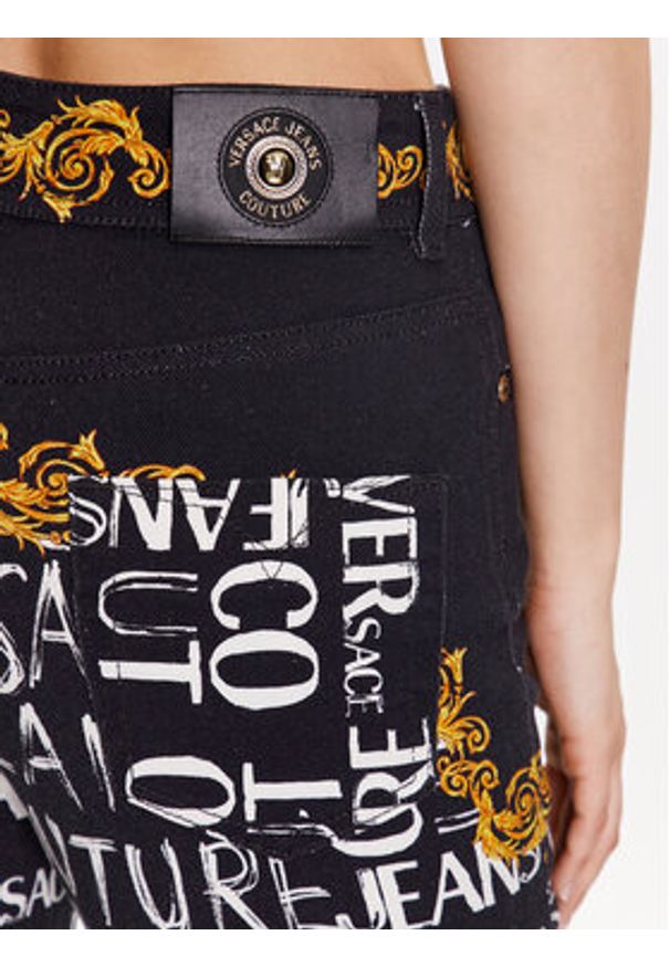 Versace Jeans Couture Spodnie materiałowe 74HAB5TP Czarny Regular Fit. Kolor: czarny. Materiał: bawełna, materiał