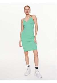 Calvin Klein Jeans Sukienka dzianinowa J20J221156 Zielony Slim Fit. Kolor: zielony. Materiał: lyocell