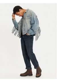 Mustang Kurtka jeansowa Ozark Fringe 1015681 Niebieski Relaxed Fit. Kolor: niebieski. Materiał: bawełna