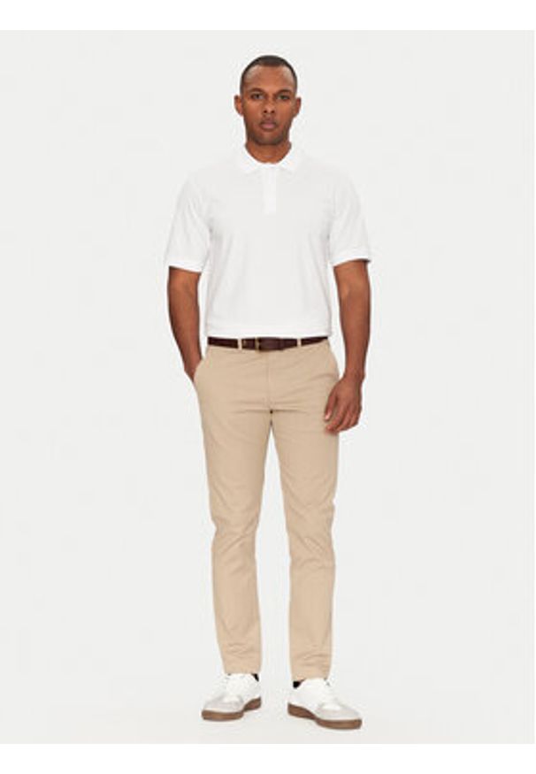 Jack & Jones Polo Jaxon 12268227 Biały Regular Fit. Typ kołnierza: polo. Kolor: biały. Materiał: bawełna