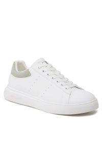Trussardi Jeans - Sneakersy Trussardi. Kolor: biały. Materiał: skóra #1